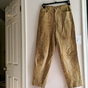 Suede Leather Pants